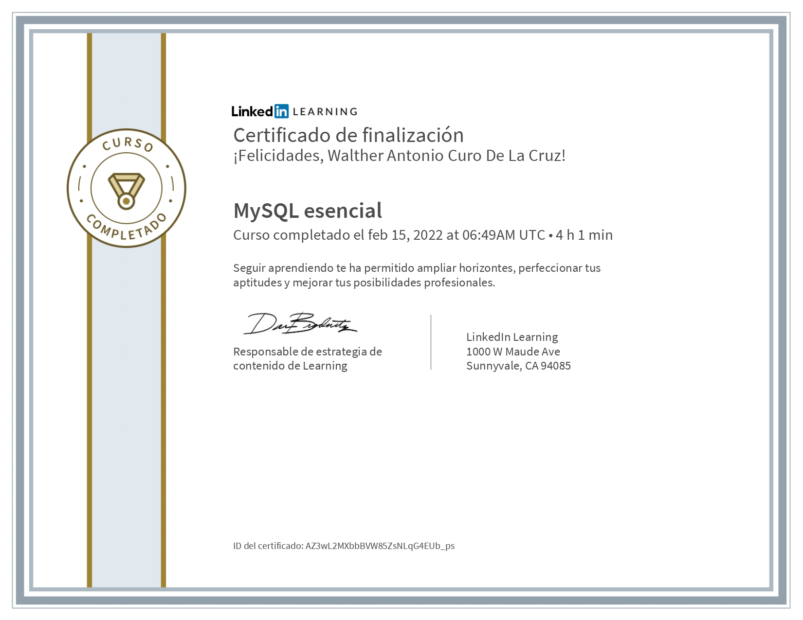 Certificado MySQL esencial