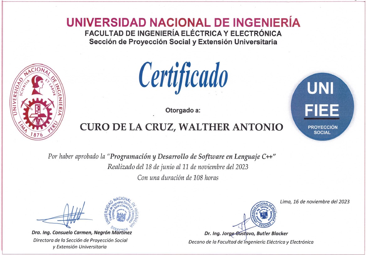 Programacion y Desarrollo de Software con C++